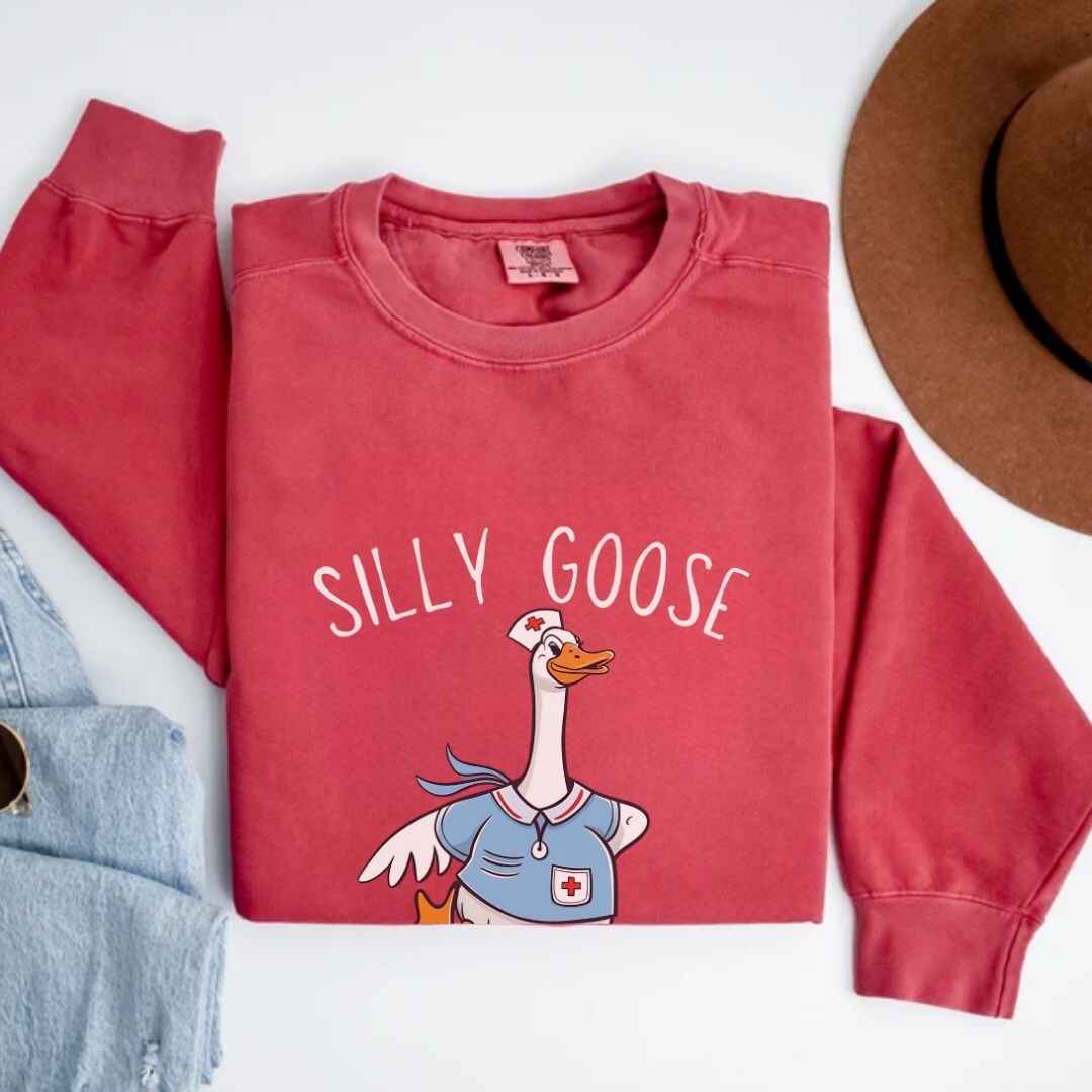 Silly Goose Nurse Club Funny Sweatshirt