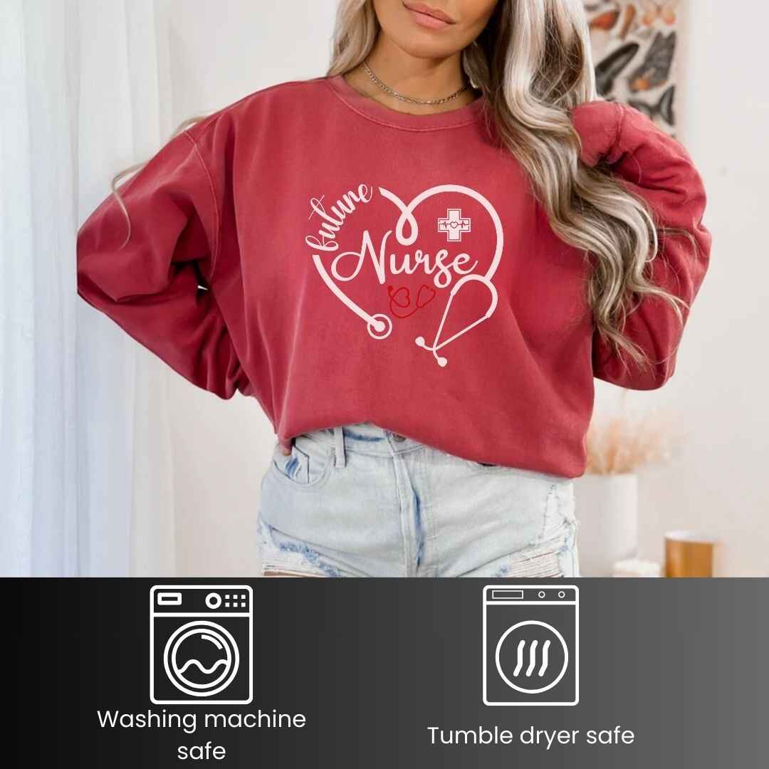 Future Nurse Heart Stethoscope Sweatshirt