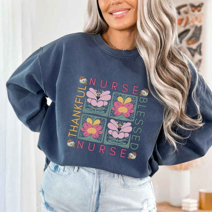 Thankful & Blessed General Nurse Fall Sweatshirt