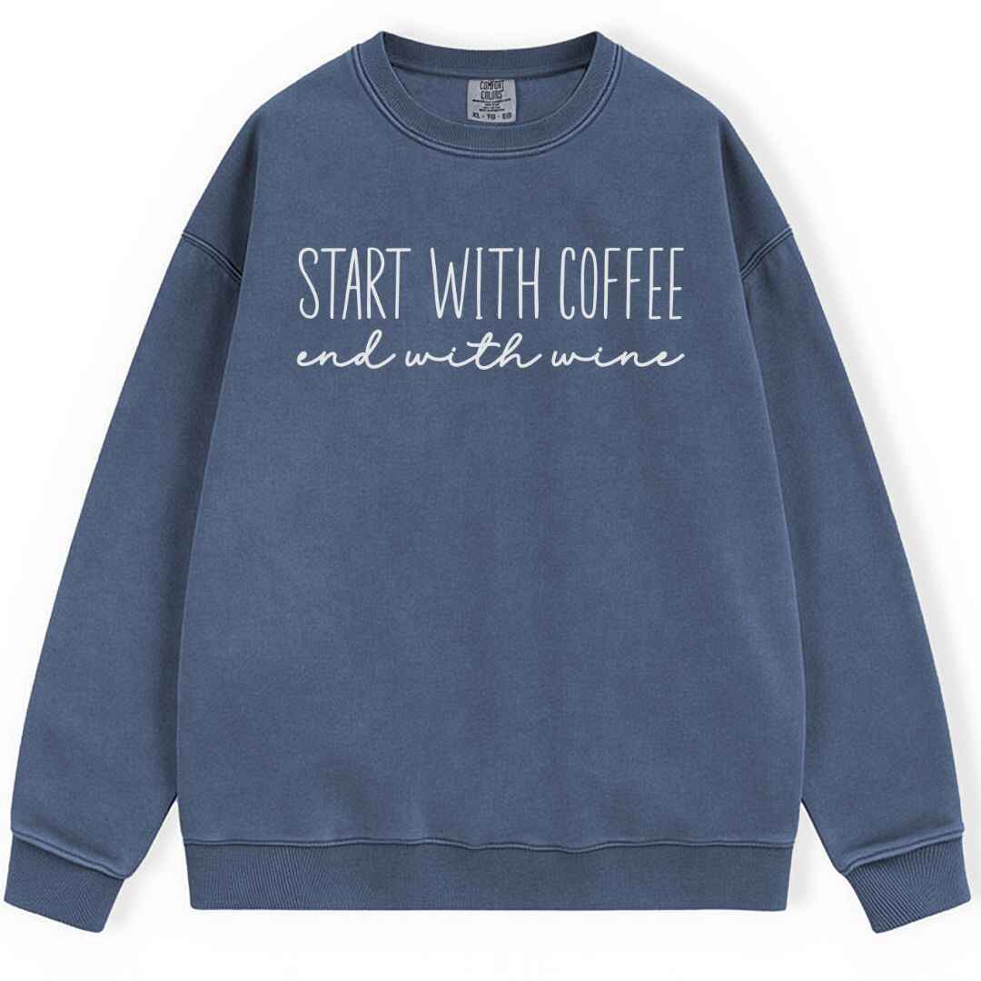 Start With Coffee Sweatshirt