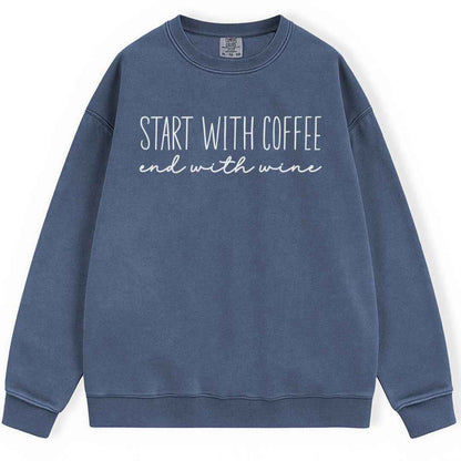Start With Coffee Sweatshirt
