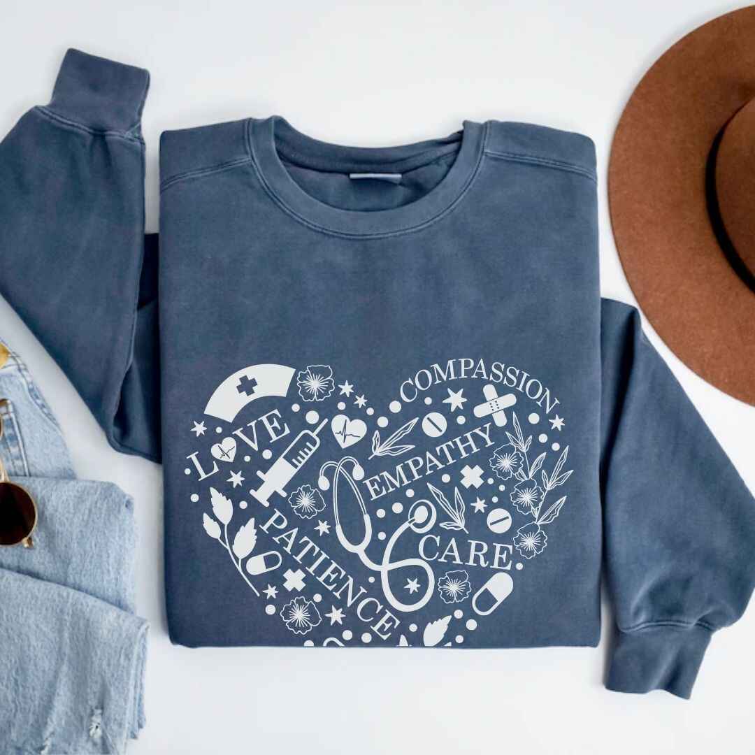 Love, Compassion, Empathy Heart Sweatshirt