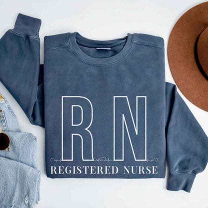 Registered Nurse RN EKG Minimalist Sweatshirt