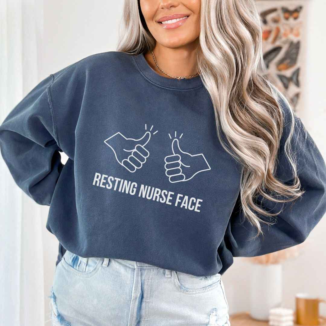 Resting Nurse Face Sweatshirt