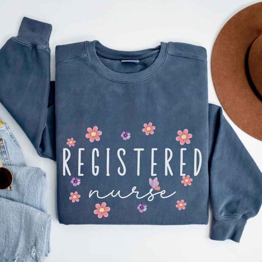 Registered Nurse Floral Sweatshirt