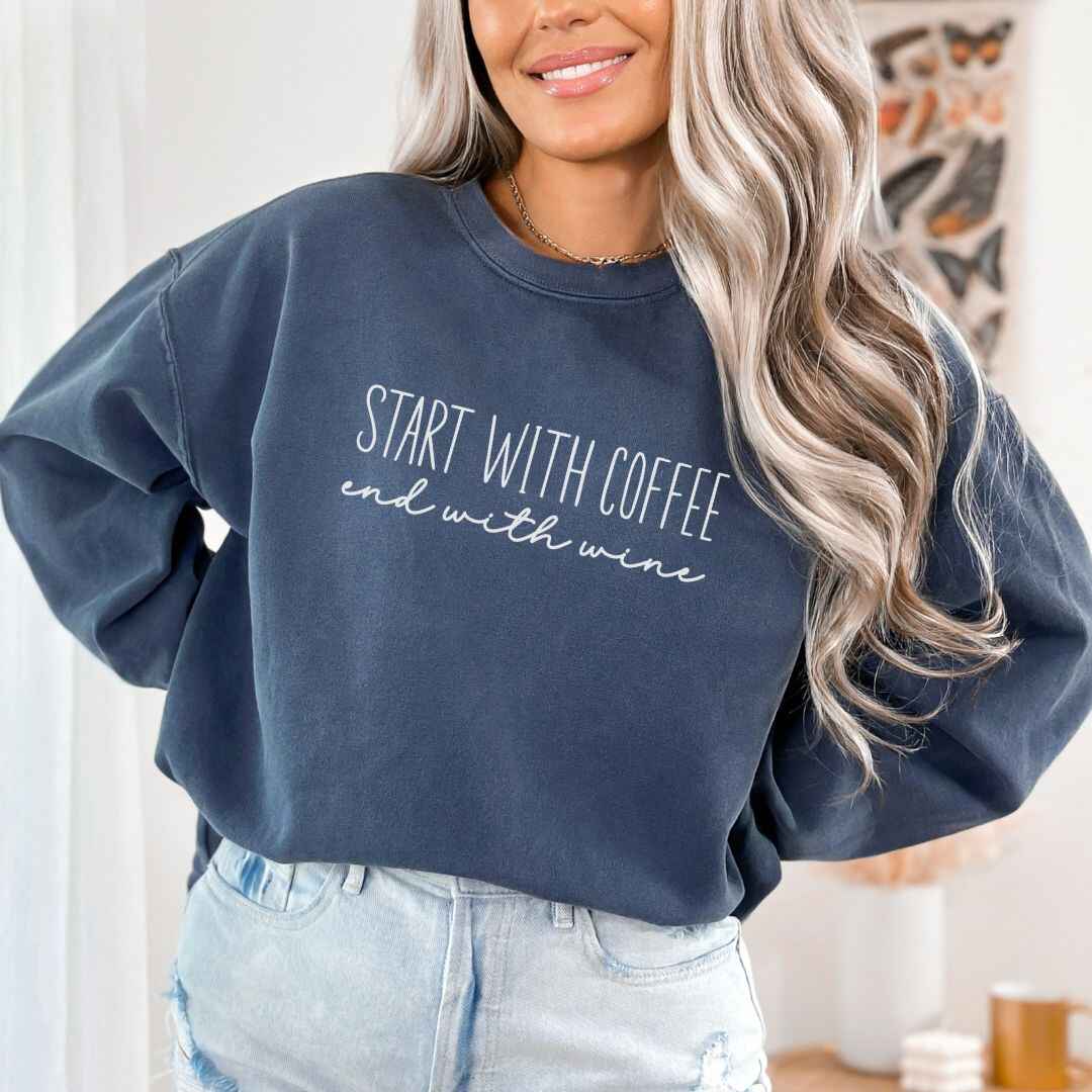 Start With Coffee Sweatshirt