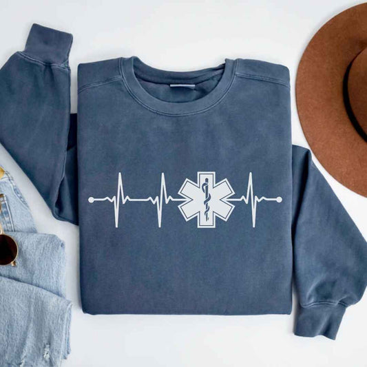 EKG Medical Symbol Minimalist Sweatshirt