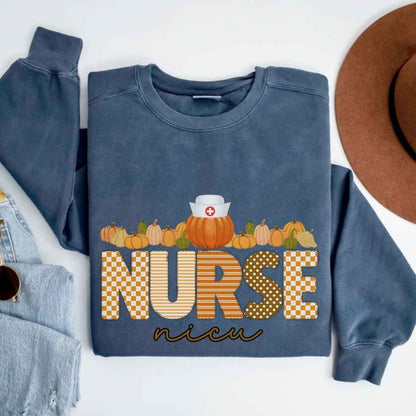 Nicu Neonatal Nurse Pumpkin Fall Sweatshirt