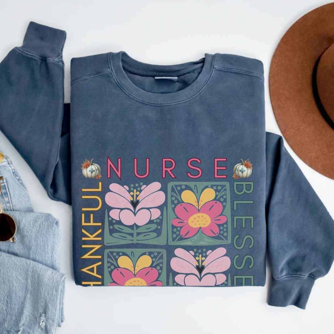 Thankful & Blessed General Nurse Fall Sweatshirt