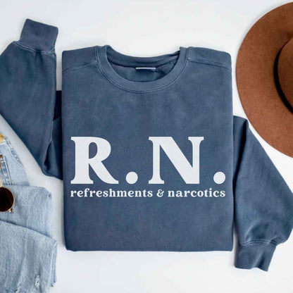 Refreshments & Narcotics Funny Sweatshirt