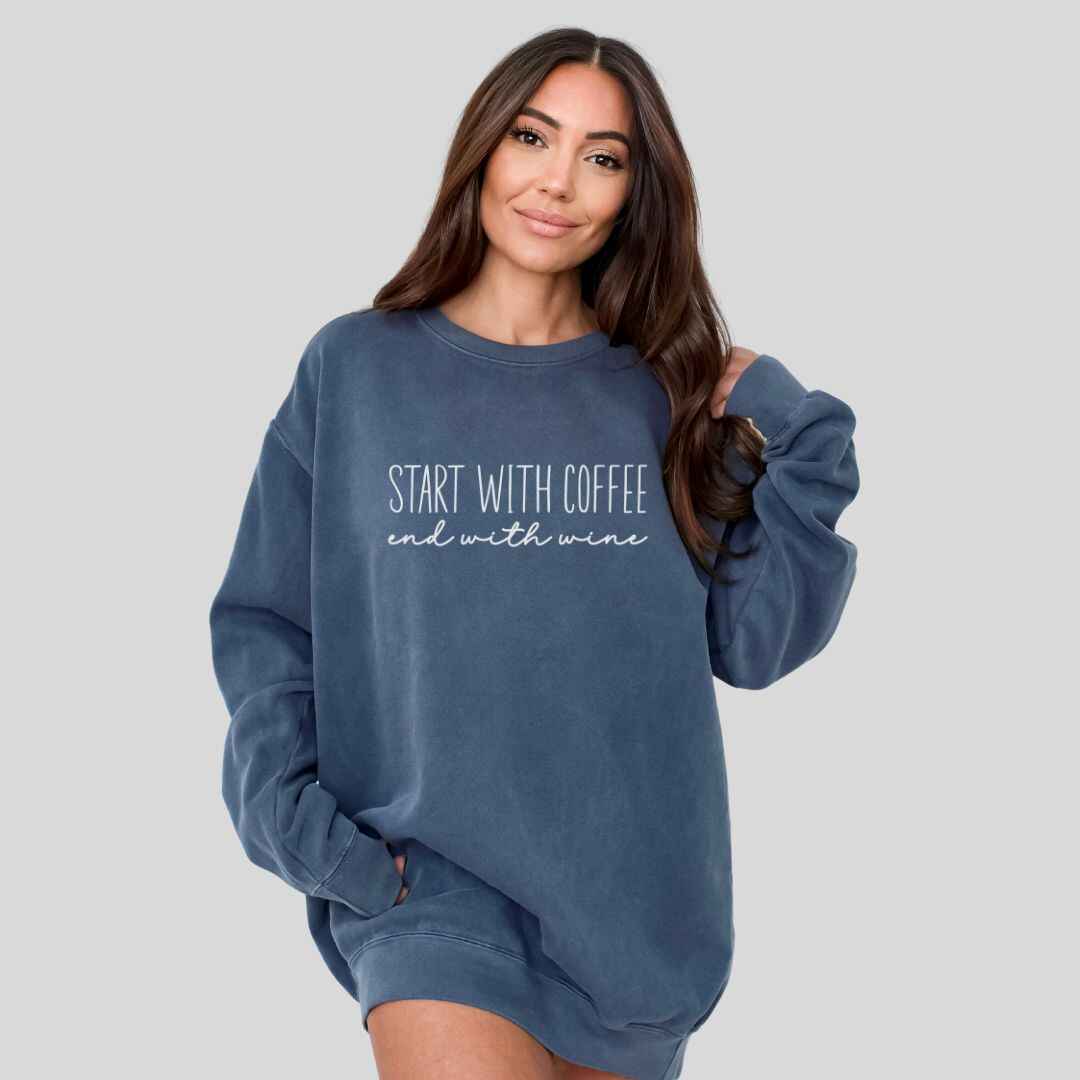 Start With Coffee Sweatshirt