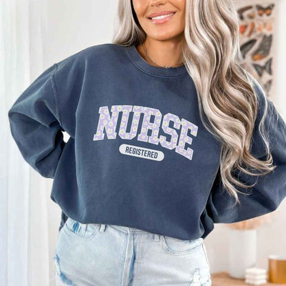 Registered Nurse Bright Floral College Sweatshirt