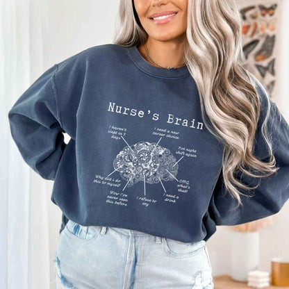 Nurse's Brain Funny Sweatshirt