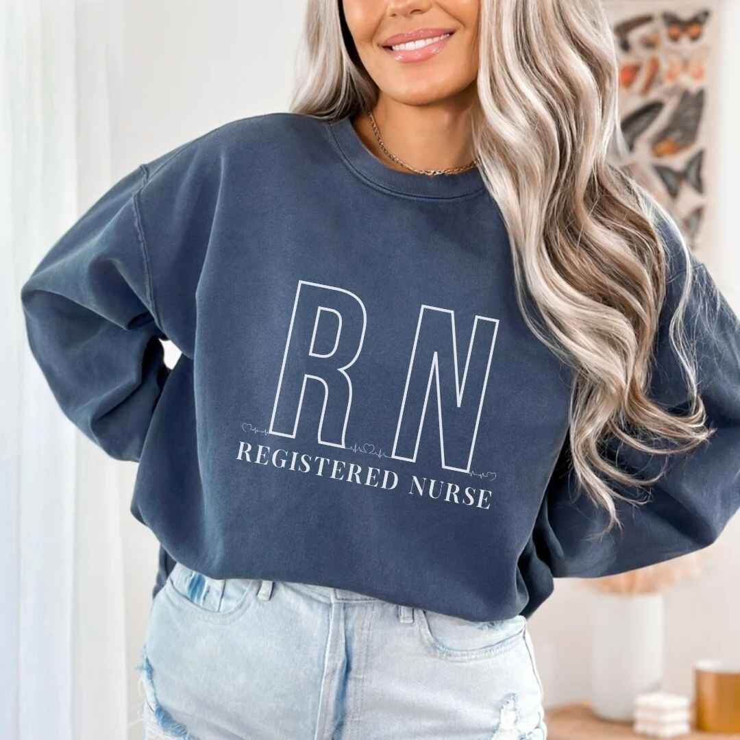 Registered Nurse RN EKG Minimalist Sweatshirt