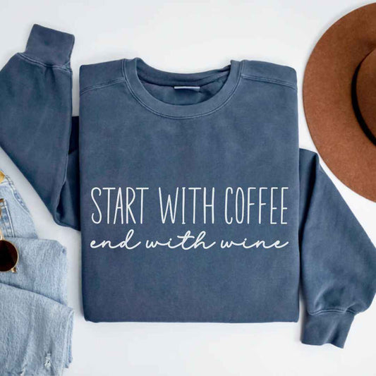 Start With Coffee Sweatshirt