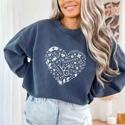 Love, Compassion, Empathy Heart Sweatshirt