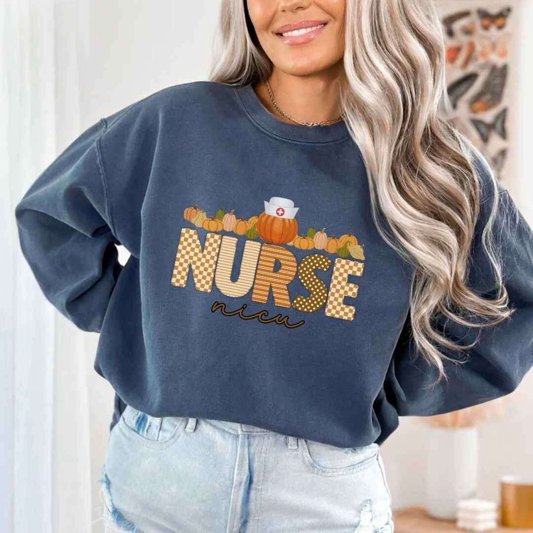 Nicu Neonatal Nurse Pumpkin Fall Sweatshirt