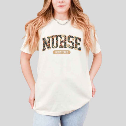 Registered Nurse Fall Floral College T-shirt