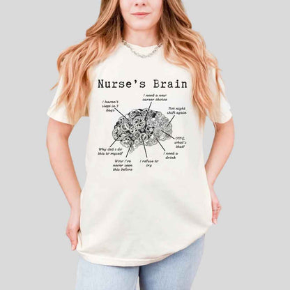 Nurse's Brain Funny T-shirt