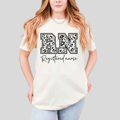 Registered Nurse RN Leopard Print T-shirt