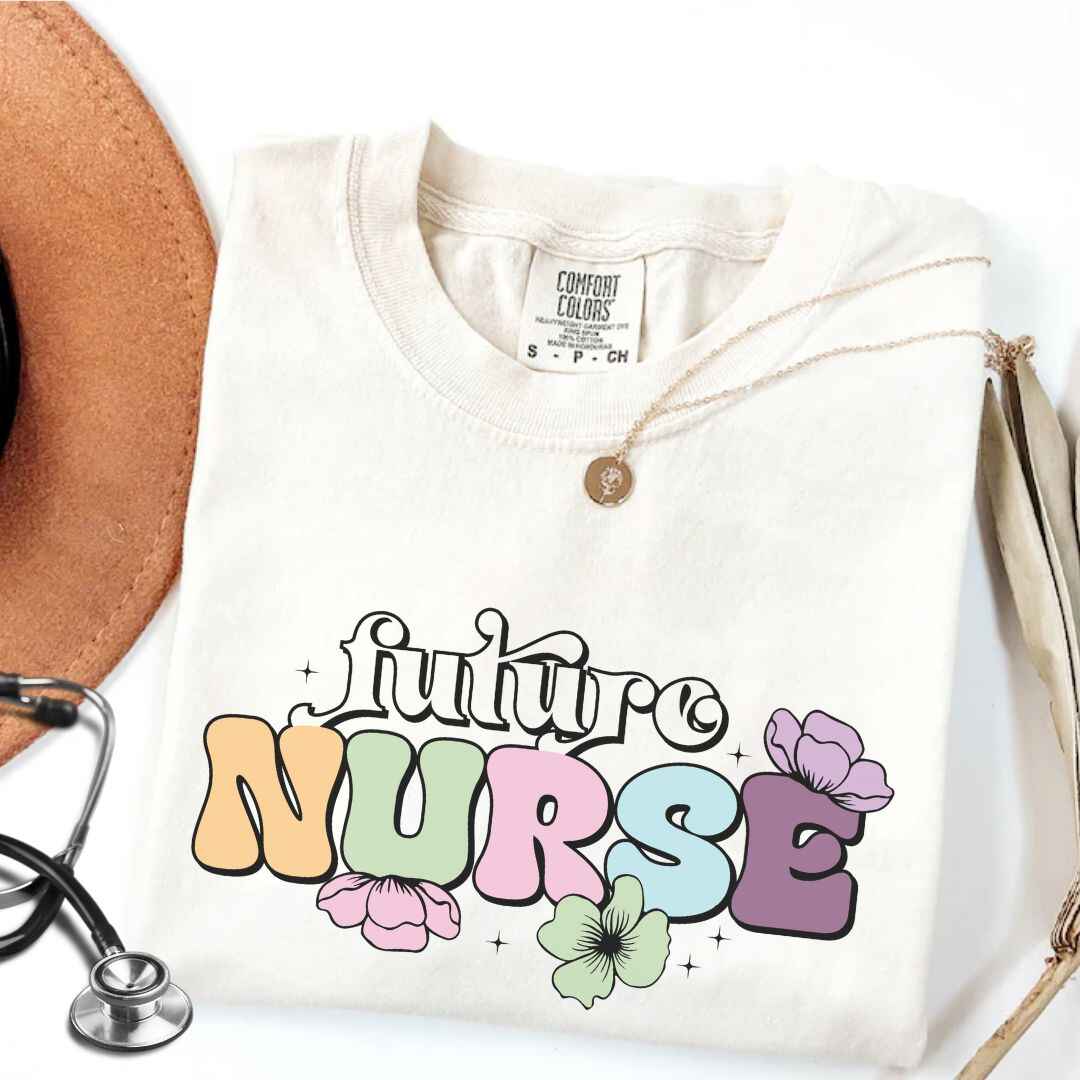 Floral Future Nurse T-shirt