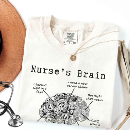 Nurse's Brain Funny T-shirt