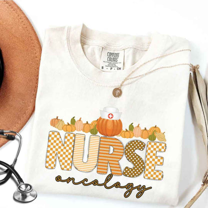 Oncology Nurse Pumpkin Fall T-shirt