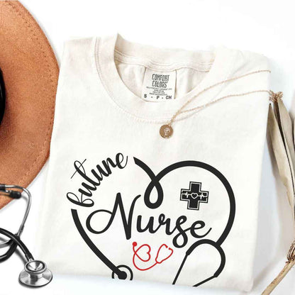 Future Nurse Heart Stethoscope T-shirt