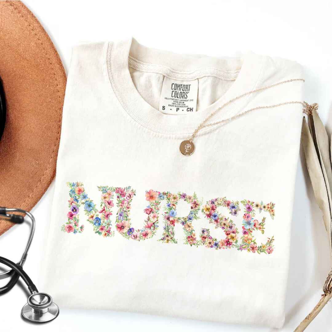 General Nurse Bright Floral T-shirt