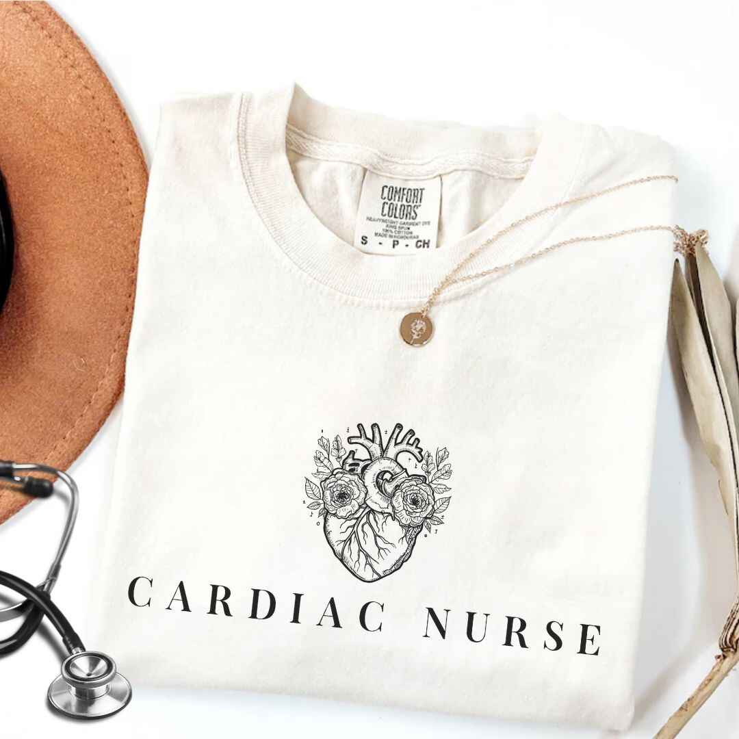 Cardiac Nurse Heart Anatomy Minimalist T-shirt