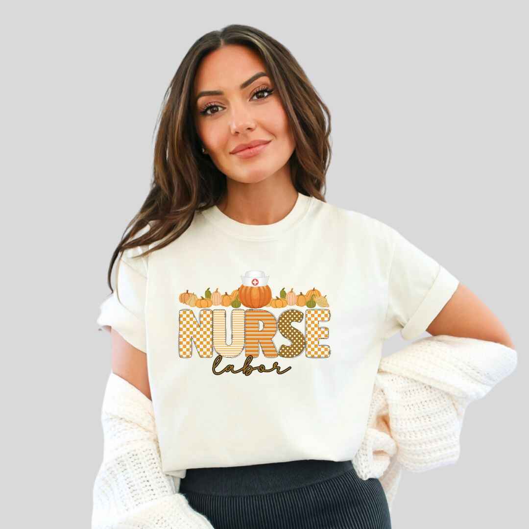 L&D Pumpkin Fall Nurse T-shirt