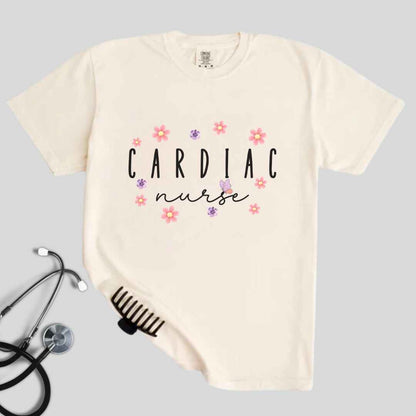 Cardiac Nurse Floral T-shirt