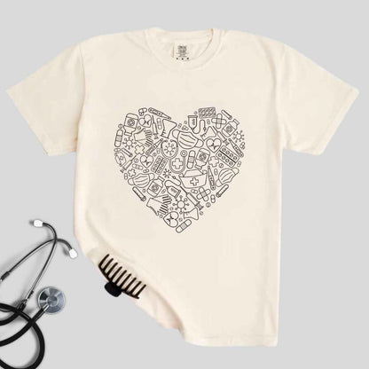 For The Love Of Medicine Heart T-shirt