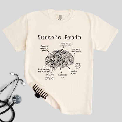 Nurse's Brain Funny T-shirt