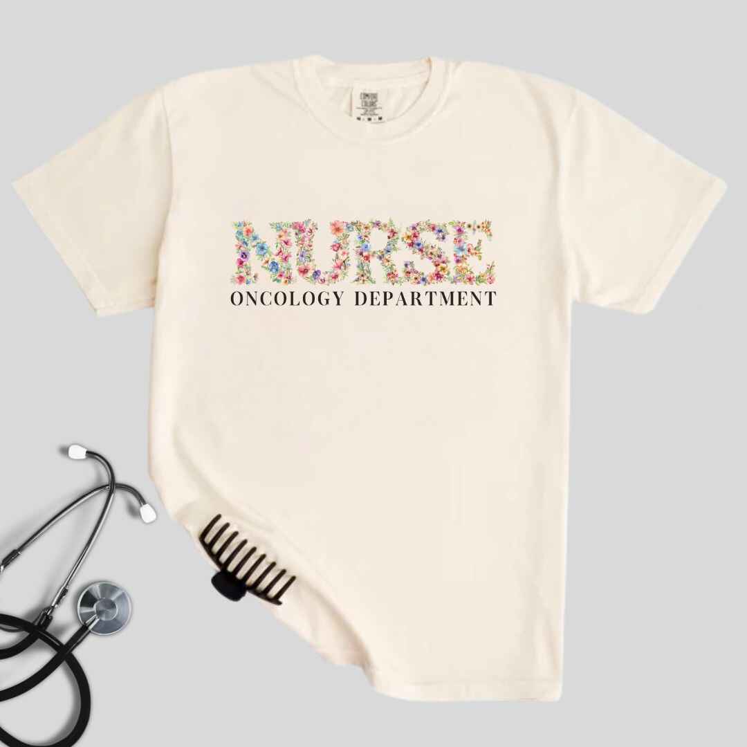 Oncology Nurse Oncology Department Floral T-shirt