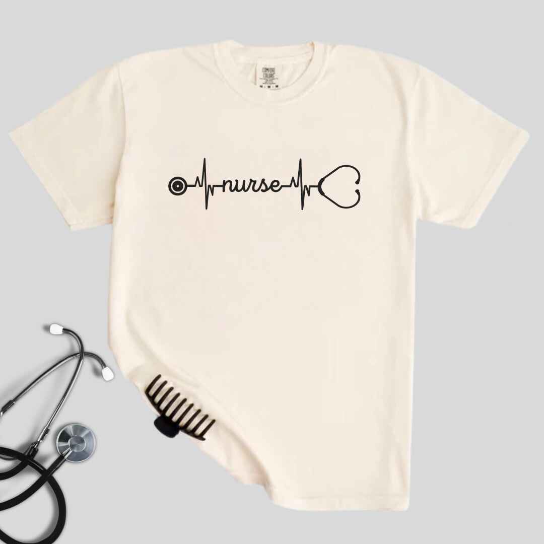 Minimalist Nurse EKG Stethoscope T-shirt