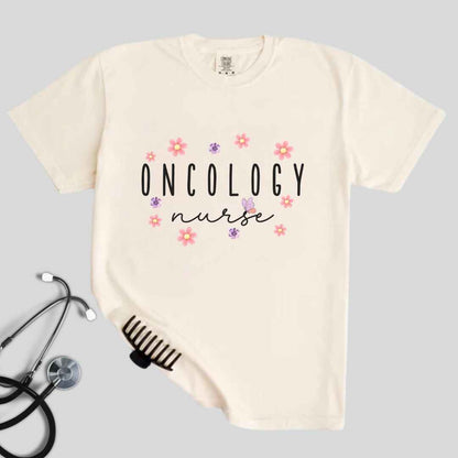 Oncology Nurse Floral T-shirt