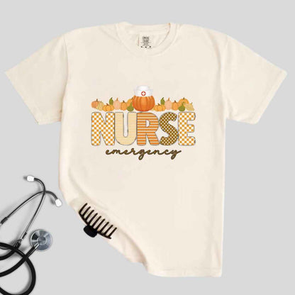 Emergency Nurse Pumpkin Fall T-shirt