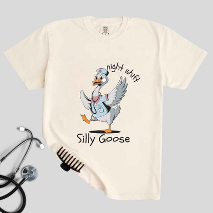 Night Shift Silly Goose Funny T-shirt