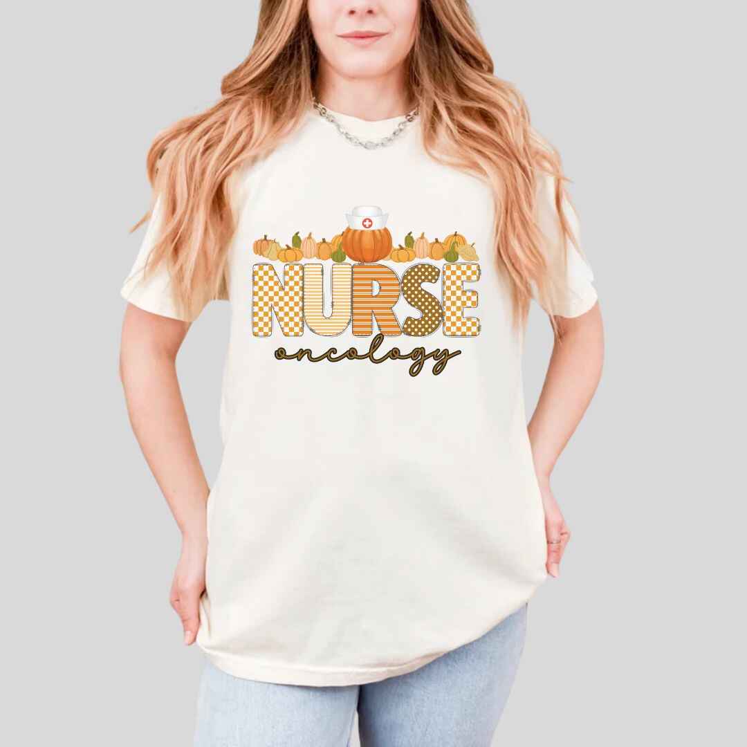 Oncology Nurse Pumpkin Fall T-shirt