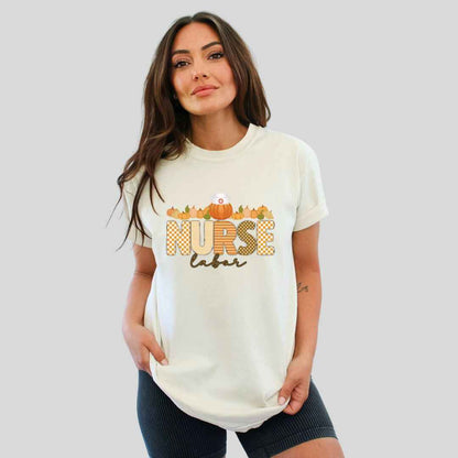 L&D Pumpkin Fall Nurse T-shirt
