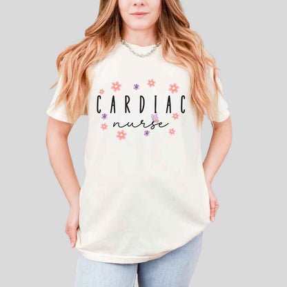 Cardiac Nurse Floral T-shirt