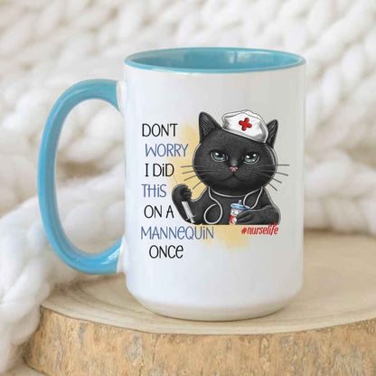 Funny Cat Nurse Mug