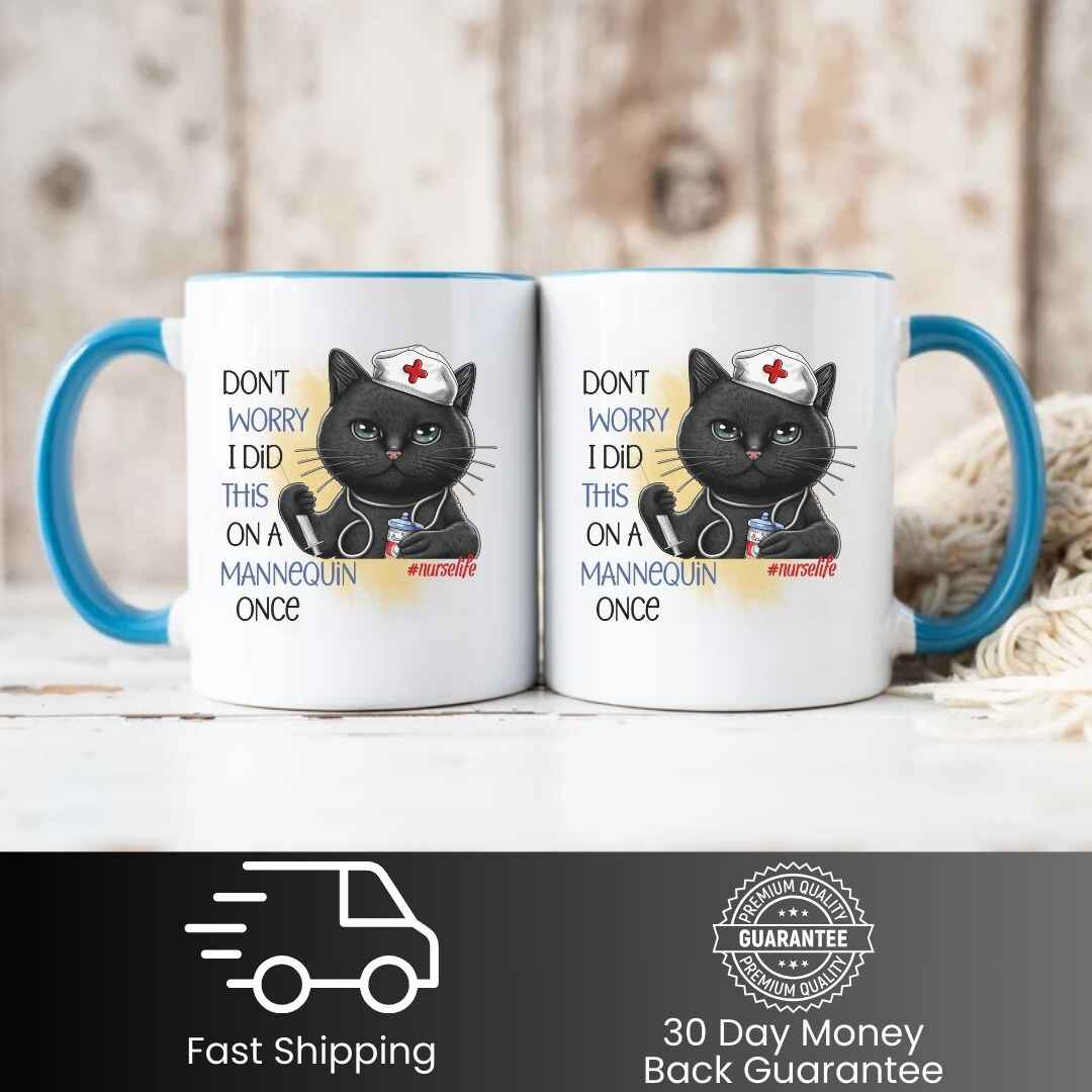 Funny Cat Nurse Mug