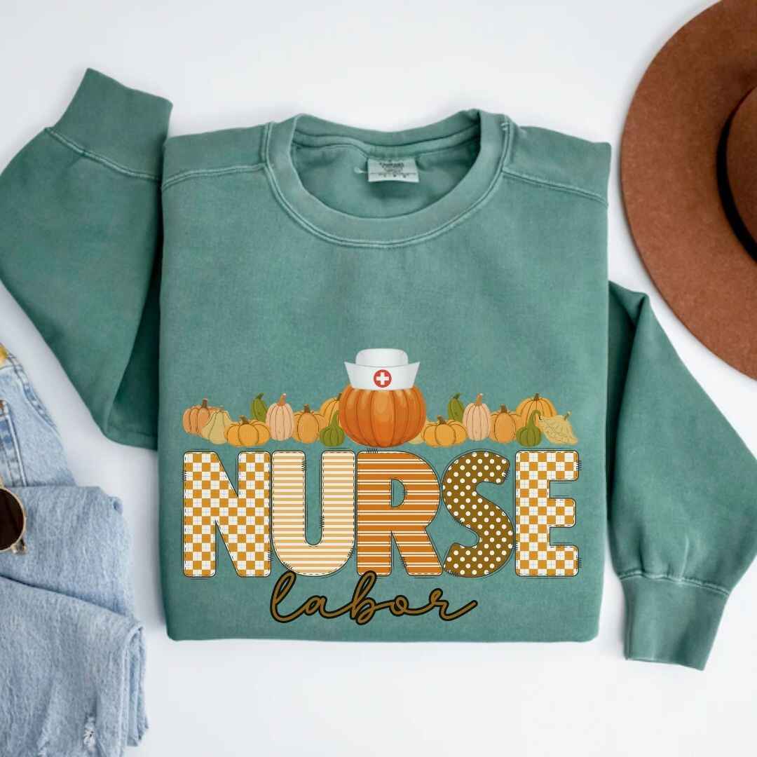 Labor And Delivery L&D Pumpkin Fall Nurse Sweatshirt