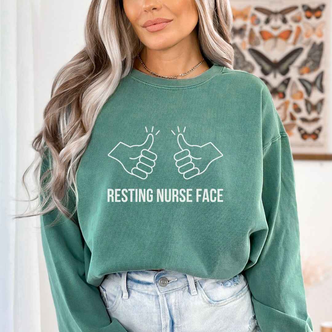 Resting Nurse Face Sweatshirt