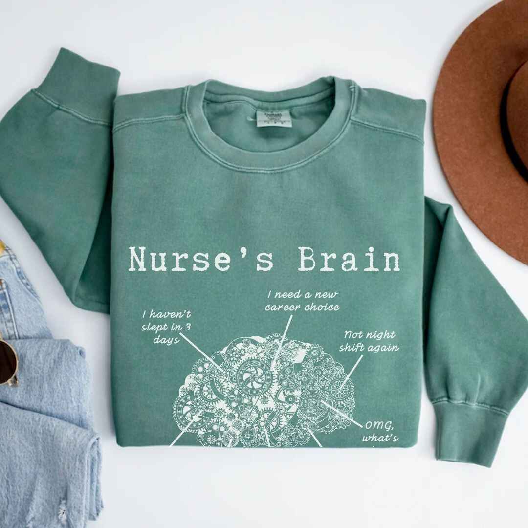 Nurse's Brain Funny Sweatshirt