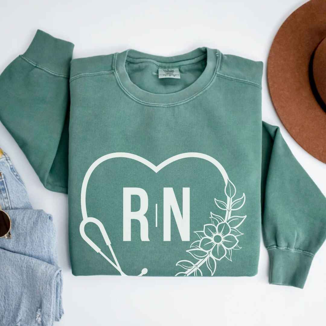 Registered Nurse Heart Stethoscope Sweatshirt