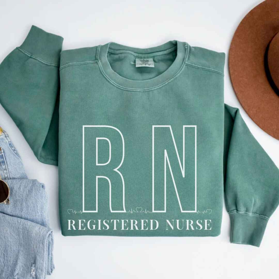 Registered Nurse RN EKG Minimalist Sweatshirt