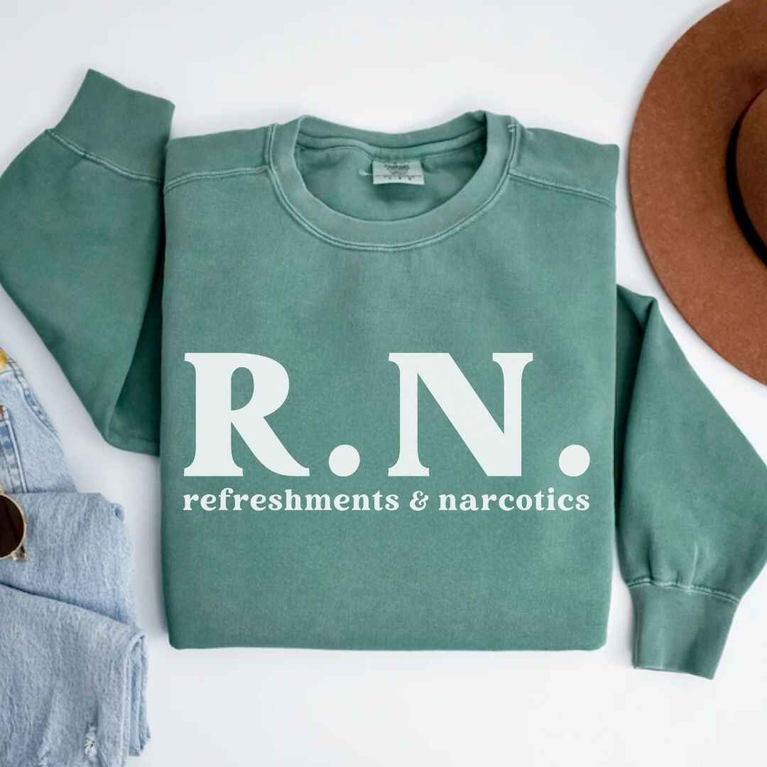 Refreshments & Narcotics Funny Sweatshirt